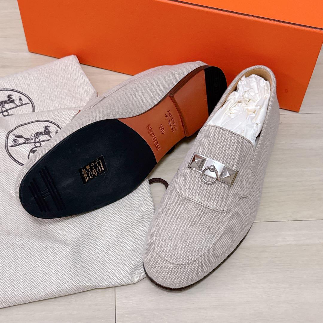 新品未使用 HERMES 【40サイズ】 モカシン Irving メドール金具