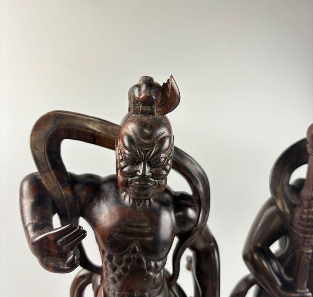 仏教美術 木造 木彫 仁王像 阿吽 金剛力士 仏像 置物