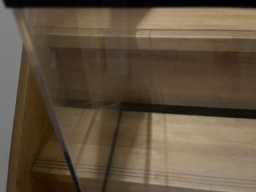 アクリル水槽 600✕300✕360 黒帯 板厚3mm 中古