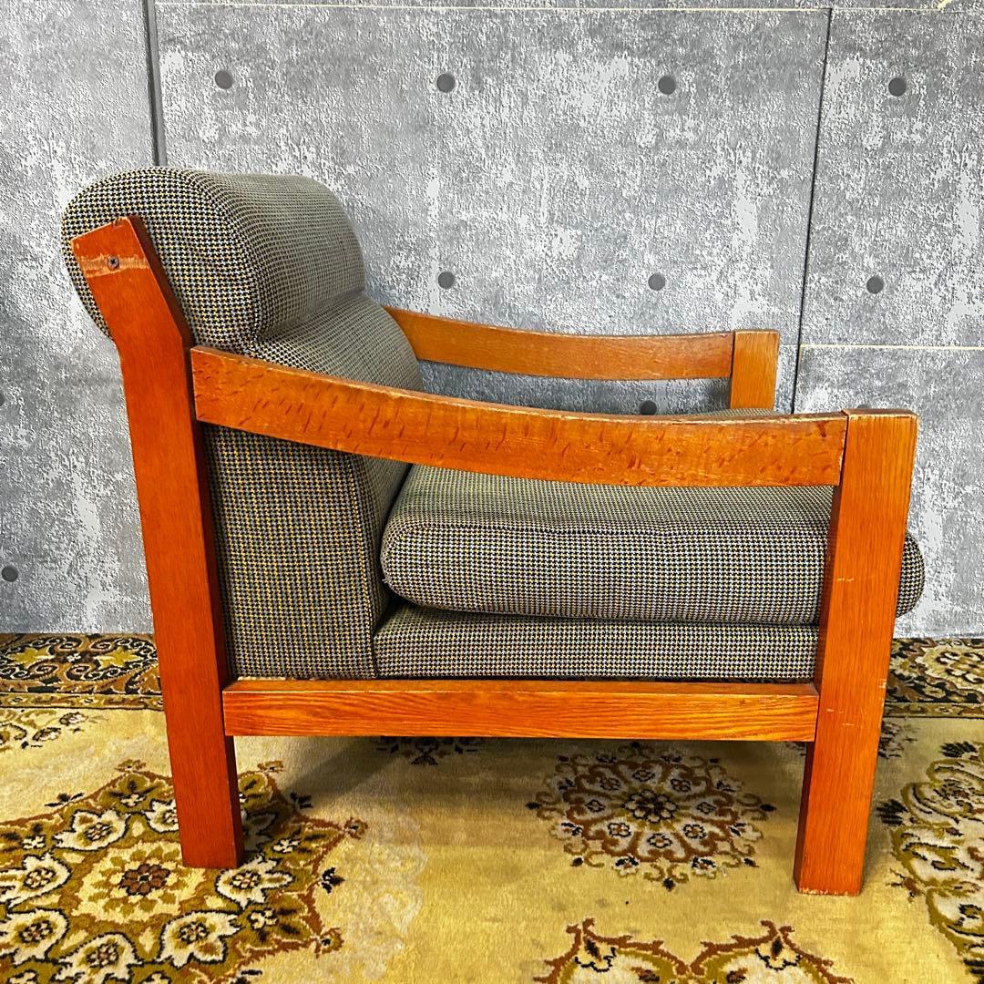 S.K꧁レトロ家具꧂1人掛けアームソファ チェア4脚セット 北欧モダン