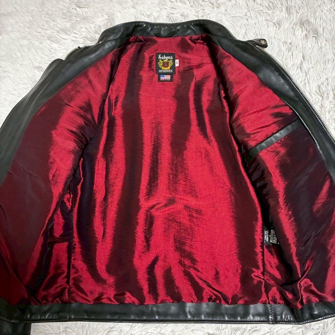 極美品/ハンガー付　Schott 641XX ライダースジャケット カウレザー