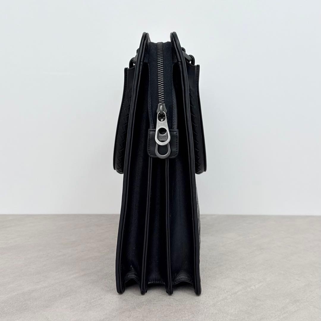 極美品 BOTTEGA VENETA ビジネスバッグ イントレチャート ブラック