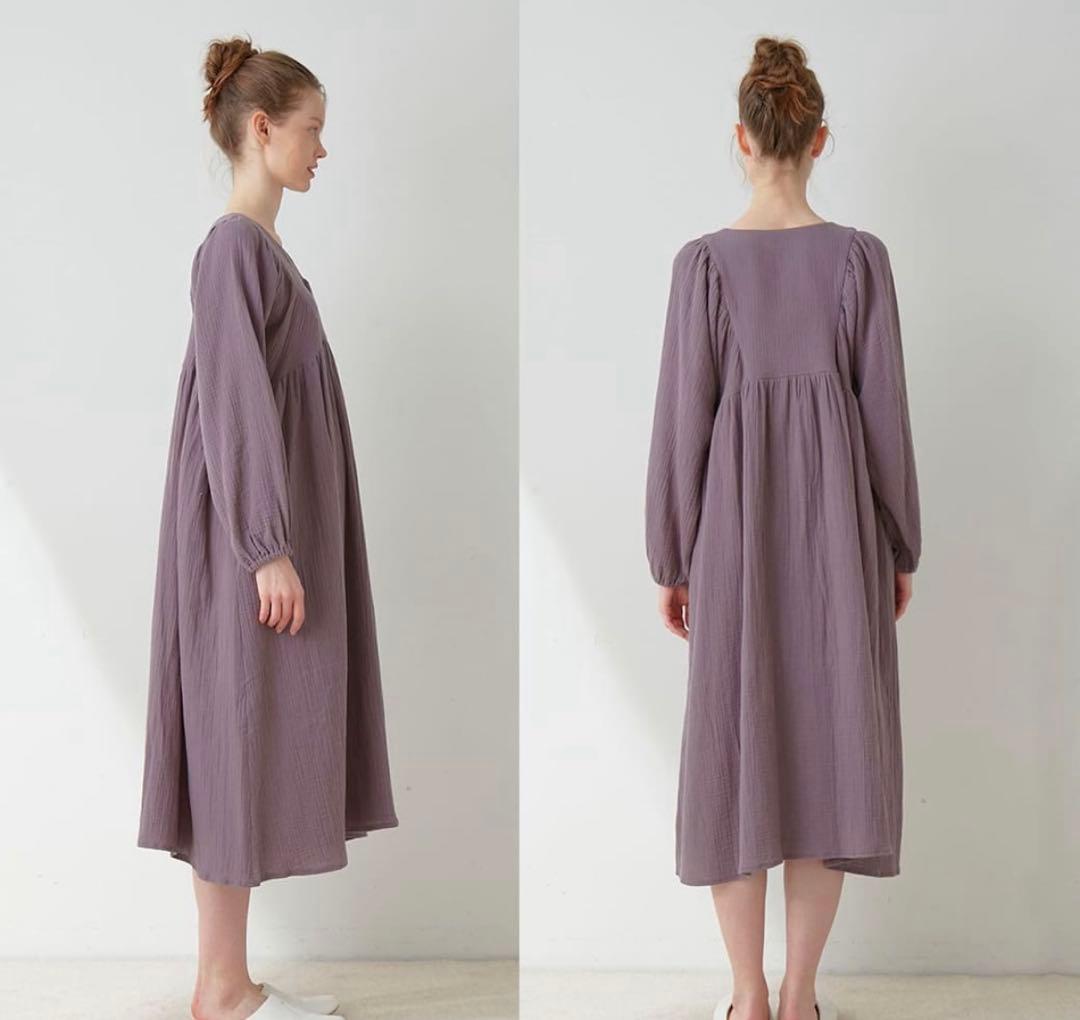 【未開封品】ジェラートピケ マタニティガーゼワンピース