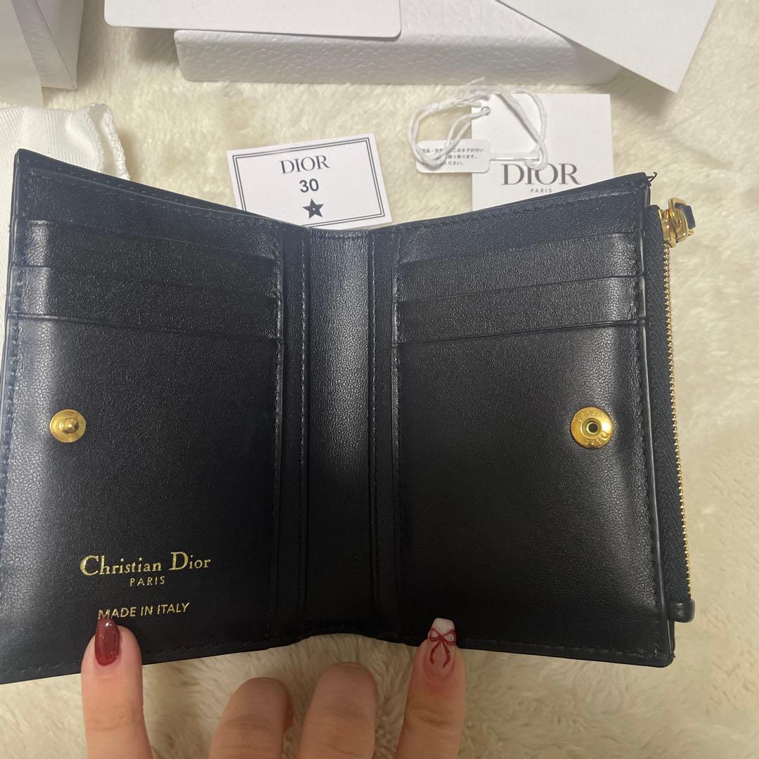 本日限定価格ディオール Caro Dahlia 二つ折り財布 ブラック
