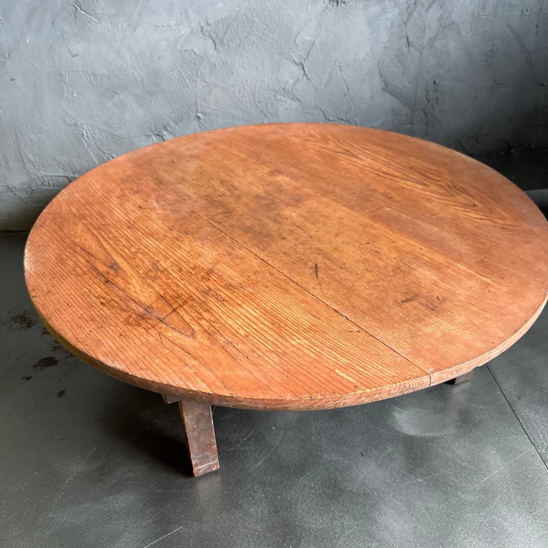 瞬間的お値下げ‼️ちゃぶ台　ラウンド木製テーブル