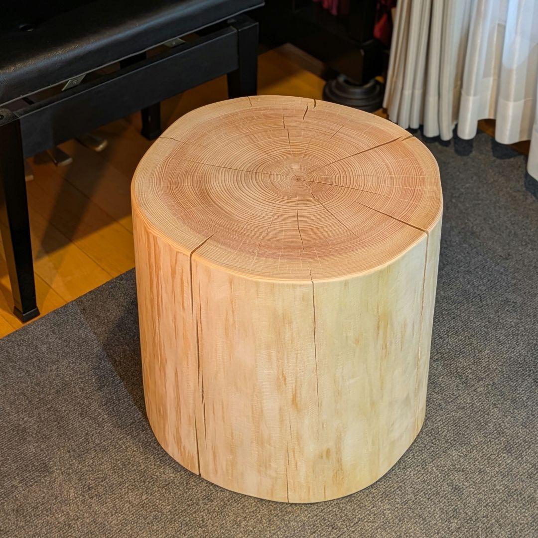 Borsalino　天然檜　特大　切り株　椅子　テーブル　高さ約43㎝