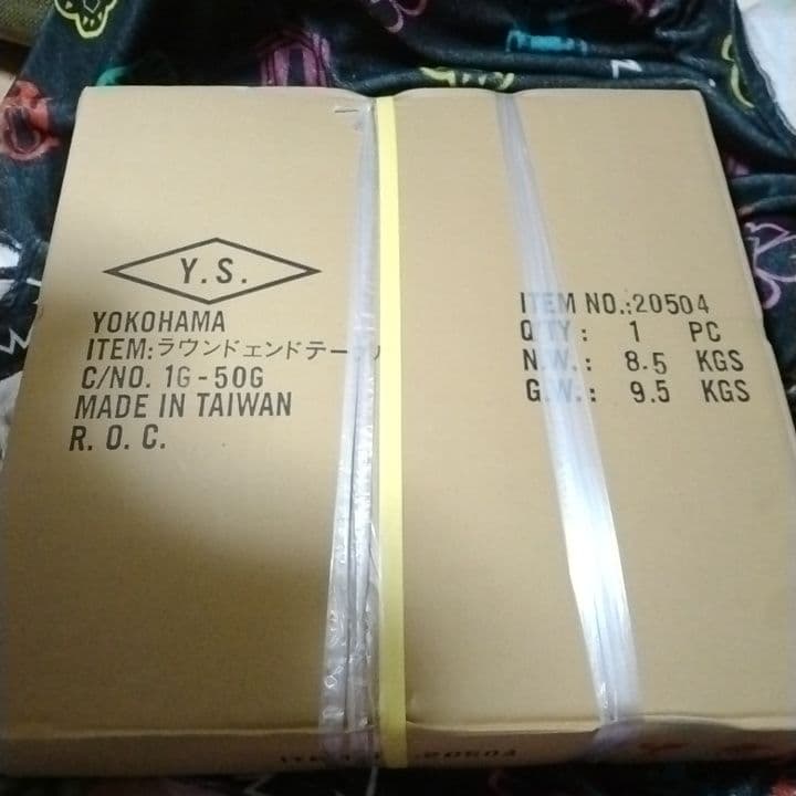 トールペイント# 白木# ラウンドエンドテーブル#未使用#