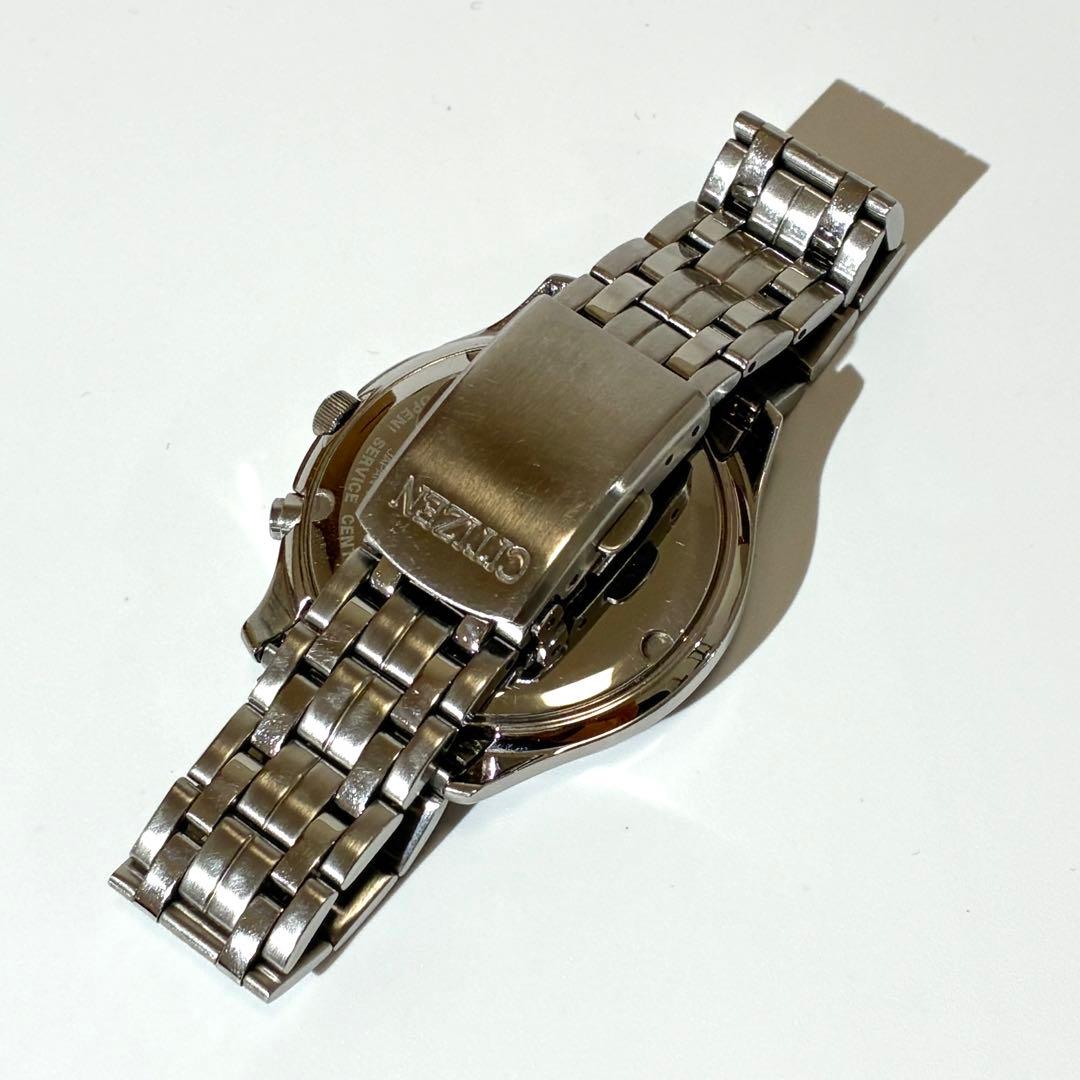 美品★ CITIZEN ECO-DRIVE ソーラー電波 腕時計 黒文字盤