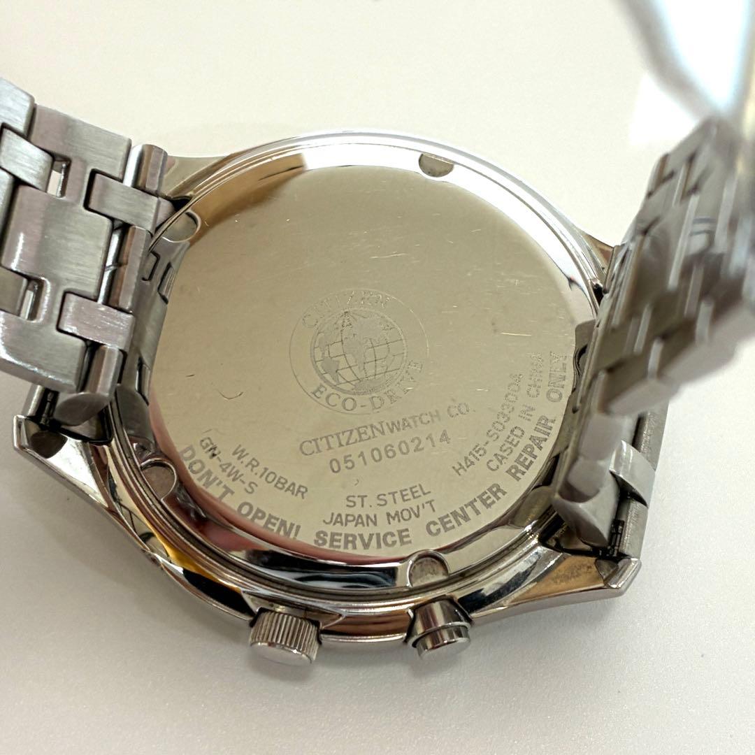 美品★ CITIZEN ECO-DRIVE ソーラー電波 腕時計 黒文字盤