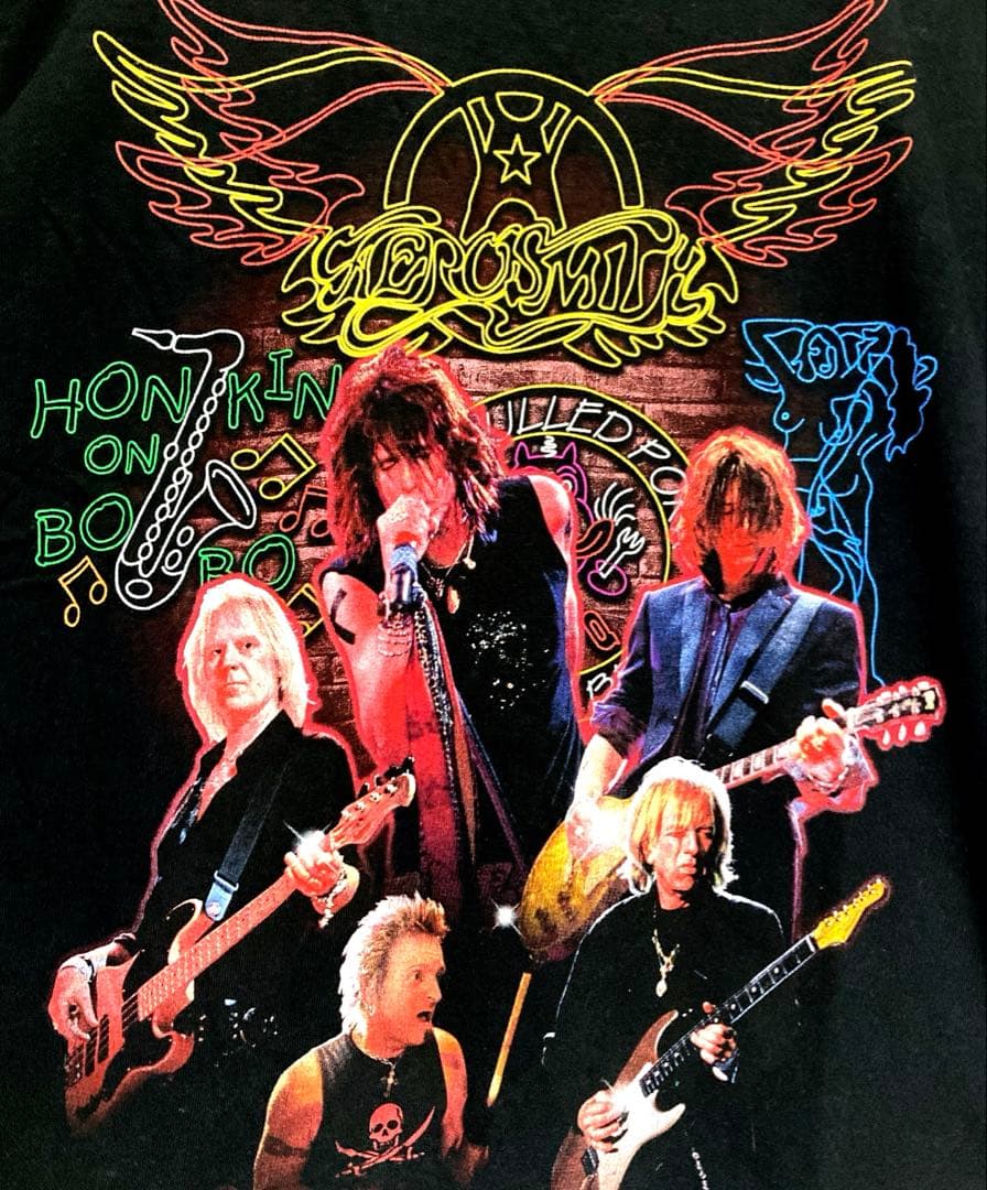 00s ビンテージ エアロスミス 黒 Tシャツ M