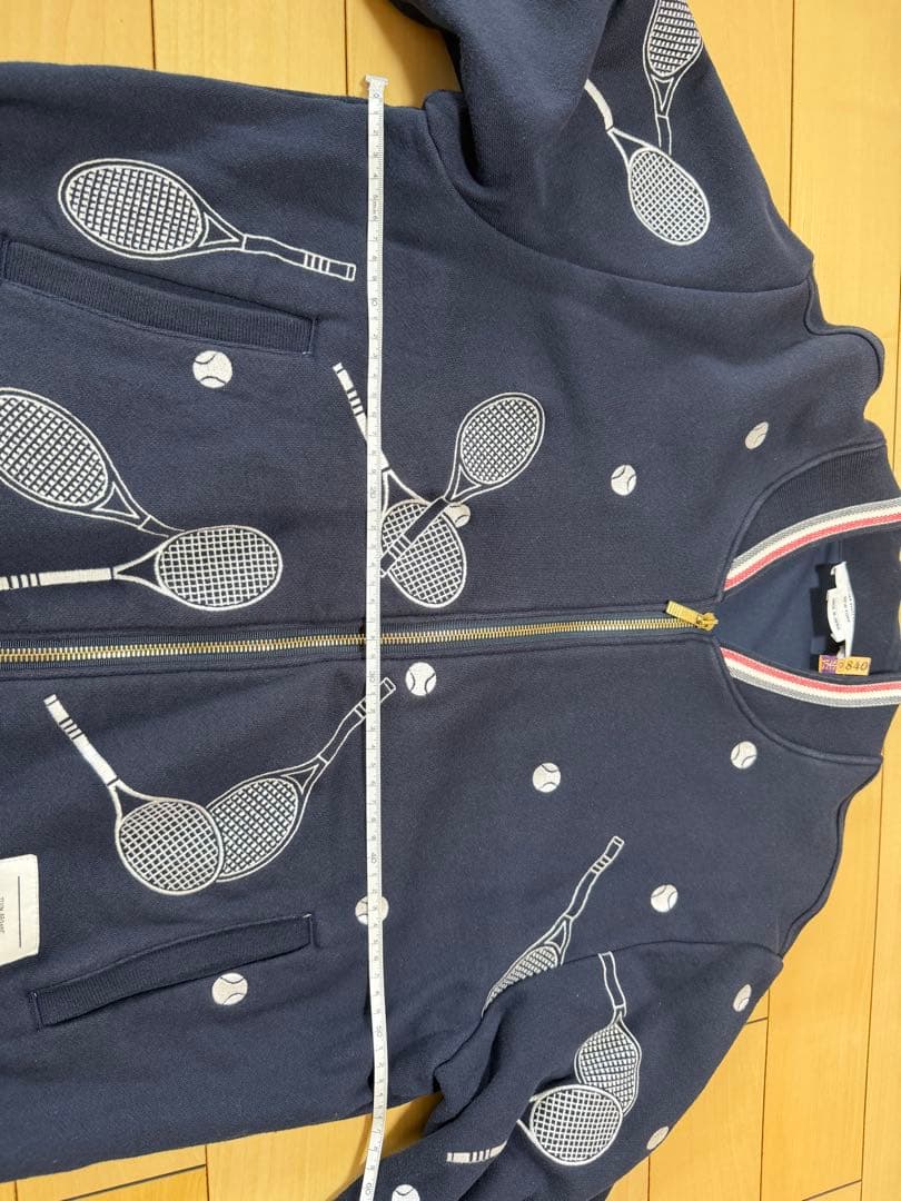 Thom browneテニスラケットプリントジャケット