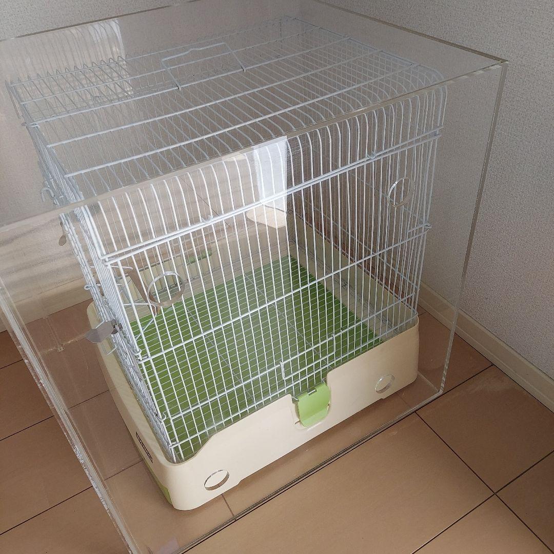 アクリルケージ　バードゲージ　防音　防塵　おかもち　賃貸に防寒に　アクリルケース