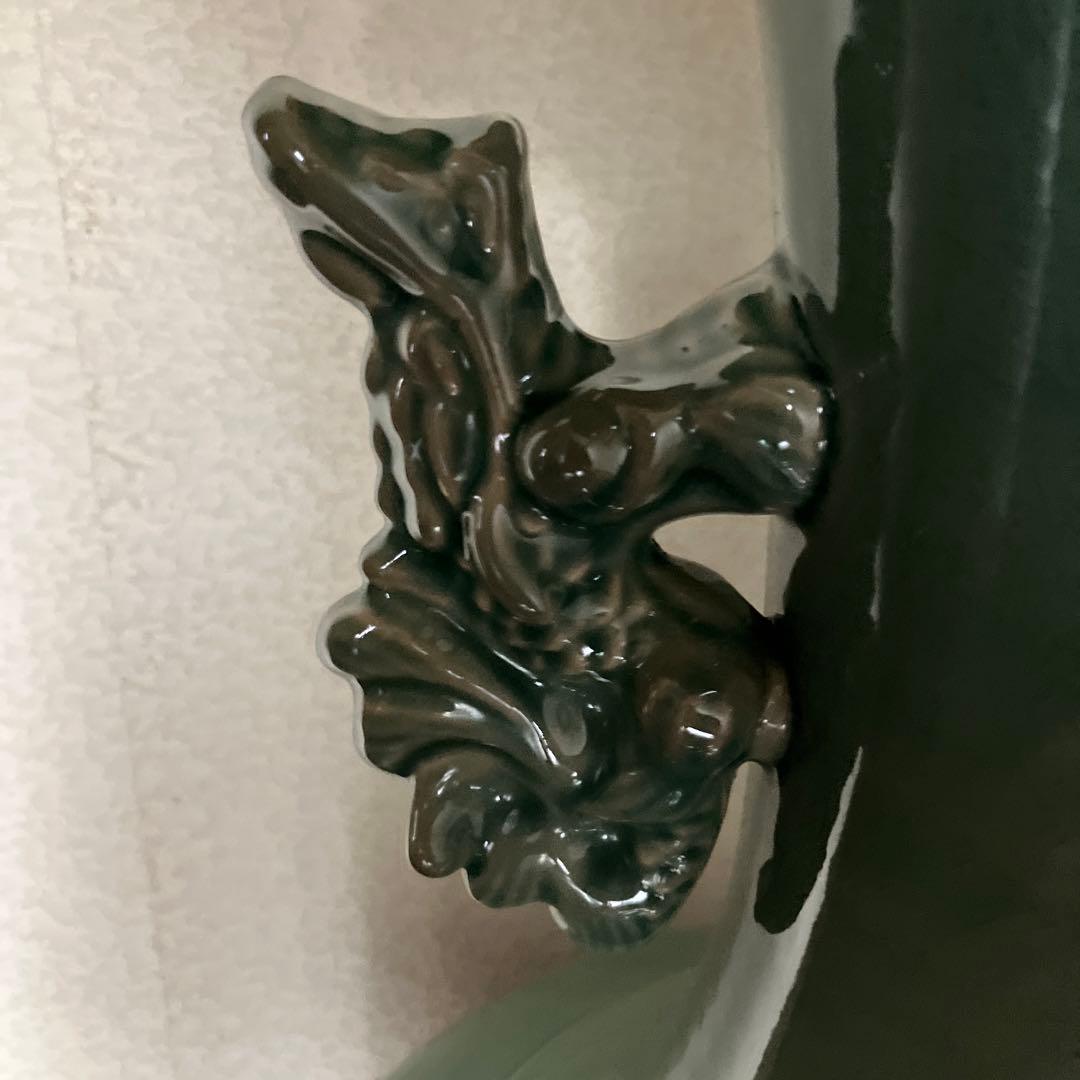 ★今週限定特価【希少•美品】在銘青山作　高麗青磁 特大飾り壺