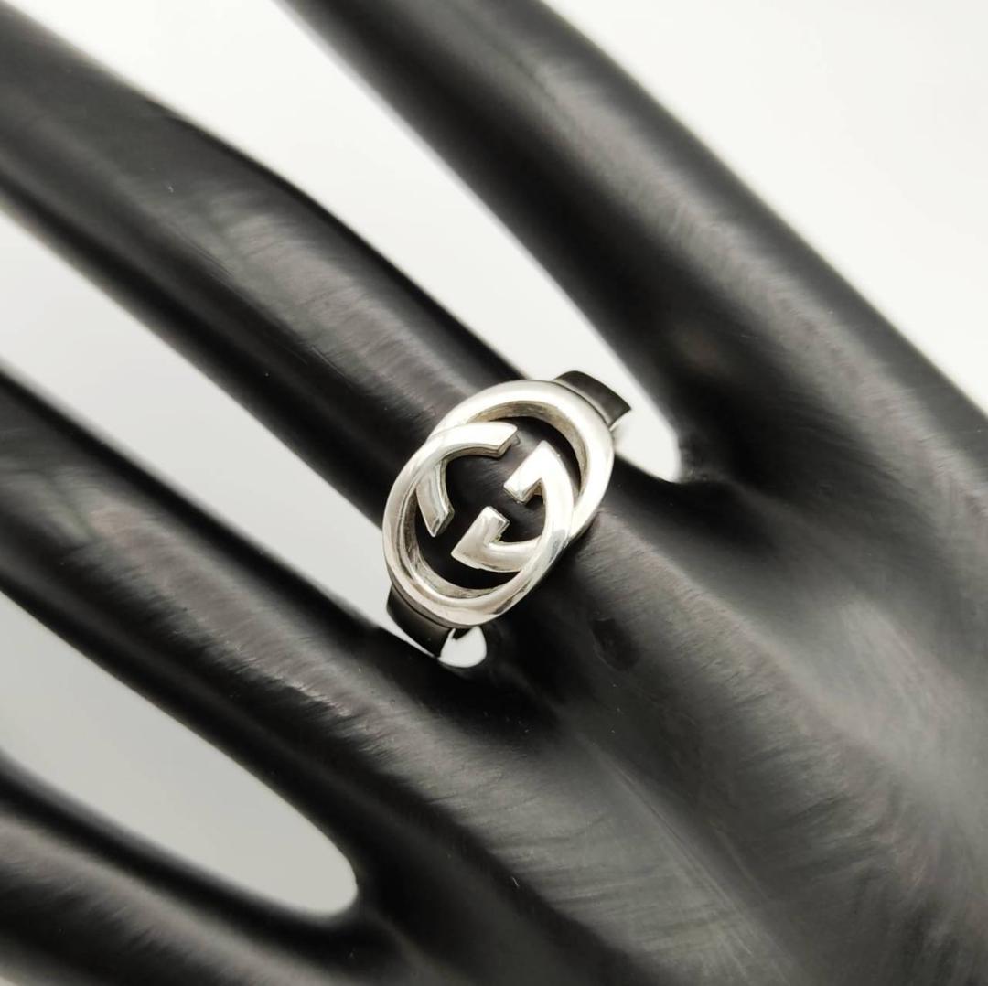 【極美品】□グッチ　リング16.5（16）インターロッキングGSVGucci指輪