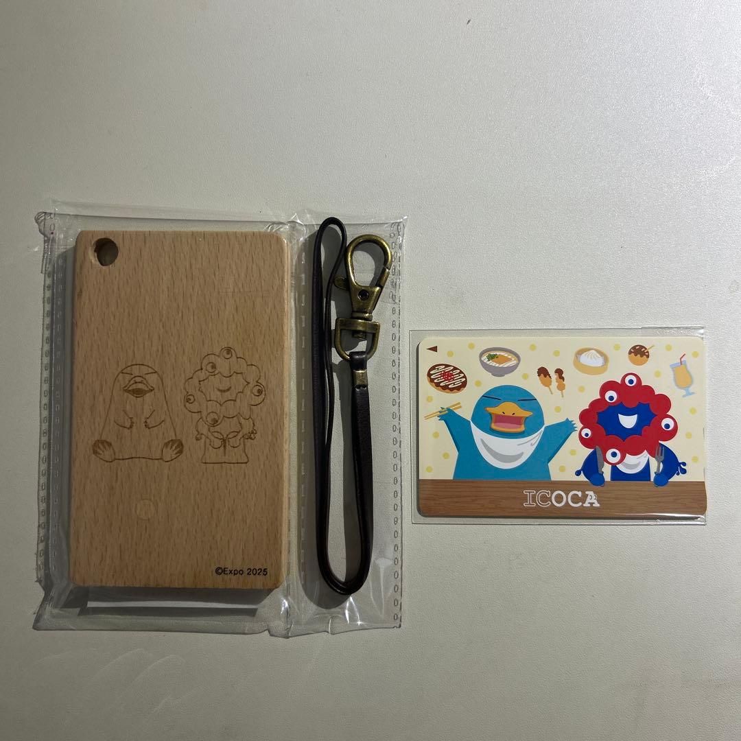 万博会場限定⭐︎ICOCA ミャクミャク　 木製パスケースセット