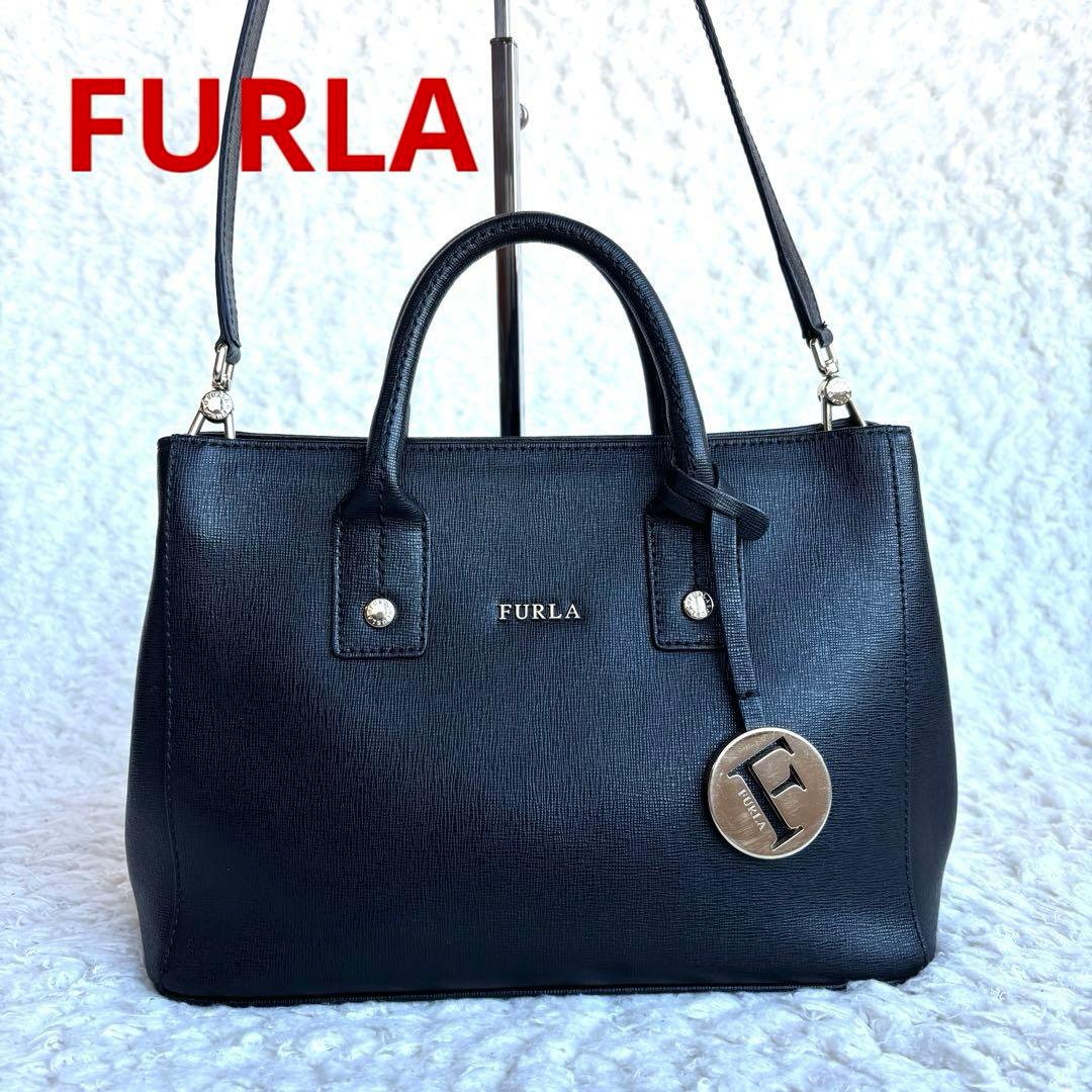 美品【FURLA フルラ】ハンドバッグ ショルダーバッグ 2wayバッグ レザー