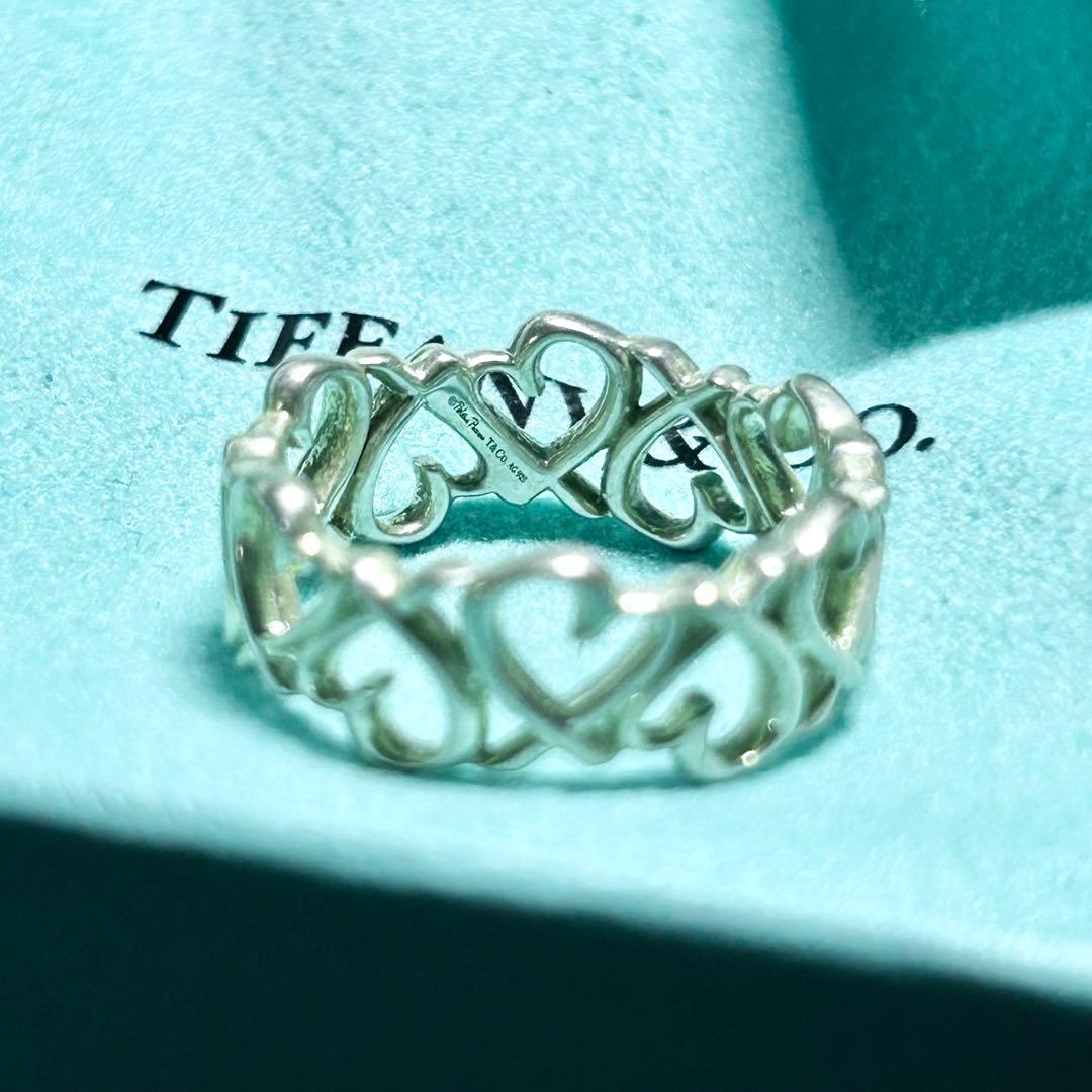 ティファニー　ラビングハートバンドリング　12号　指輪　Tiffany シルバー
