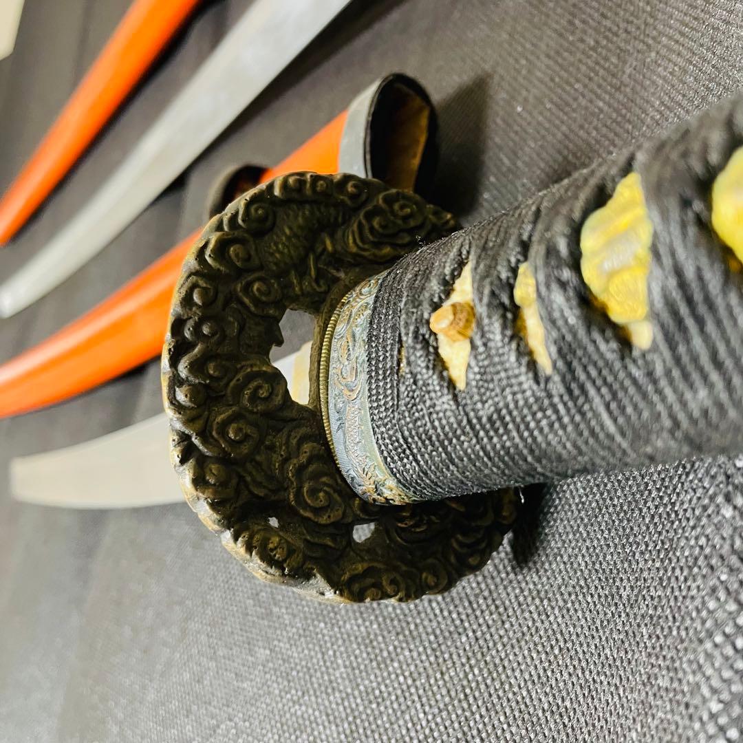 模造刀 日本刀 武具 刀剣 居合刀 高級刀 2本セット 太刀 脇差 (B03)