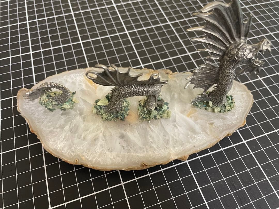 天然石　ドラゴン　置き物