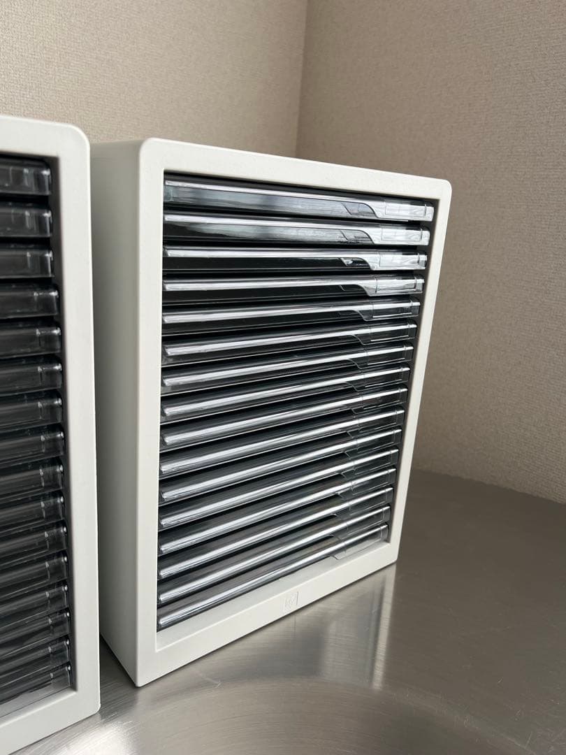 ホワイト 書類整理ケース 2個セット