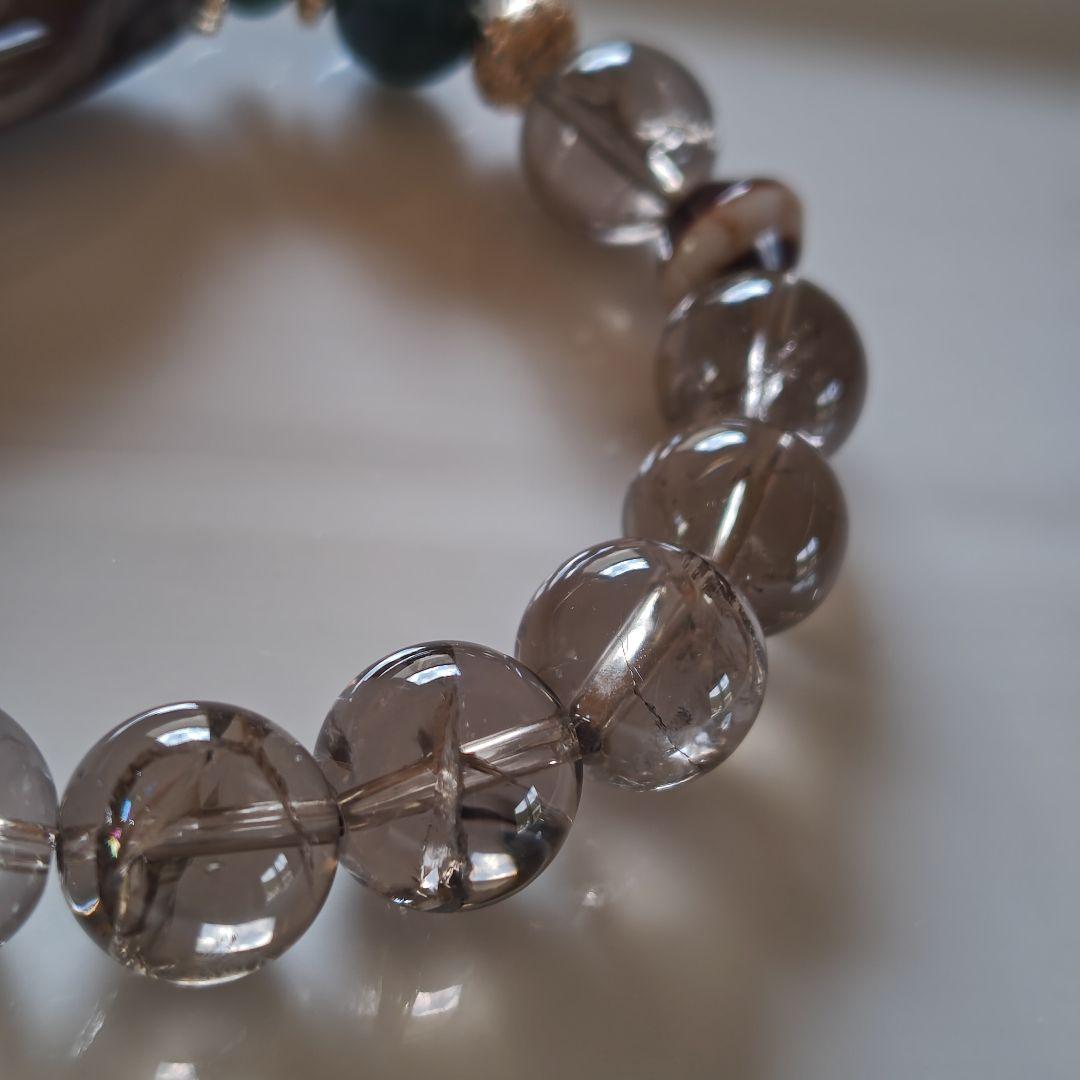 専用です♡新作♡レアカラー宝珠双皇帝龍天珠、アイリススモーキー、グアテマラ産翡翠