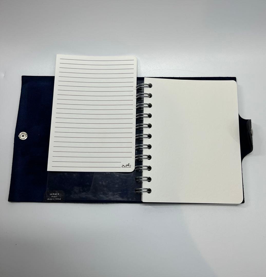 HERMESエルメス ユリス PM ダークブルー手帳【未使用品】