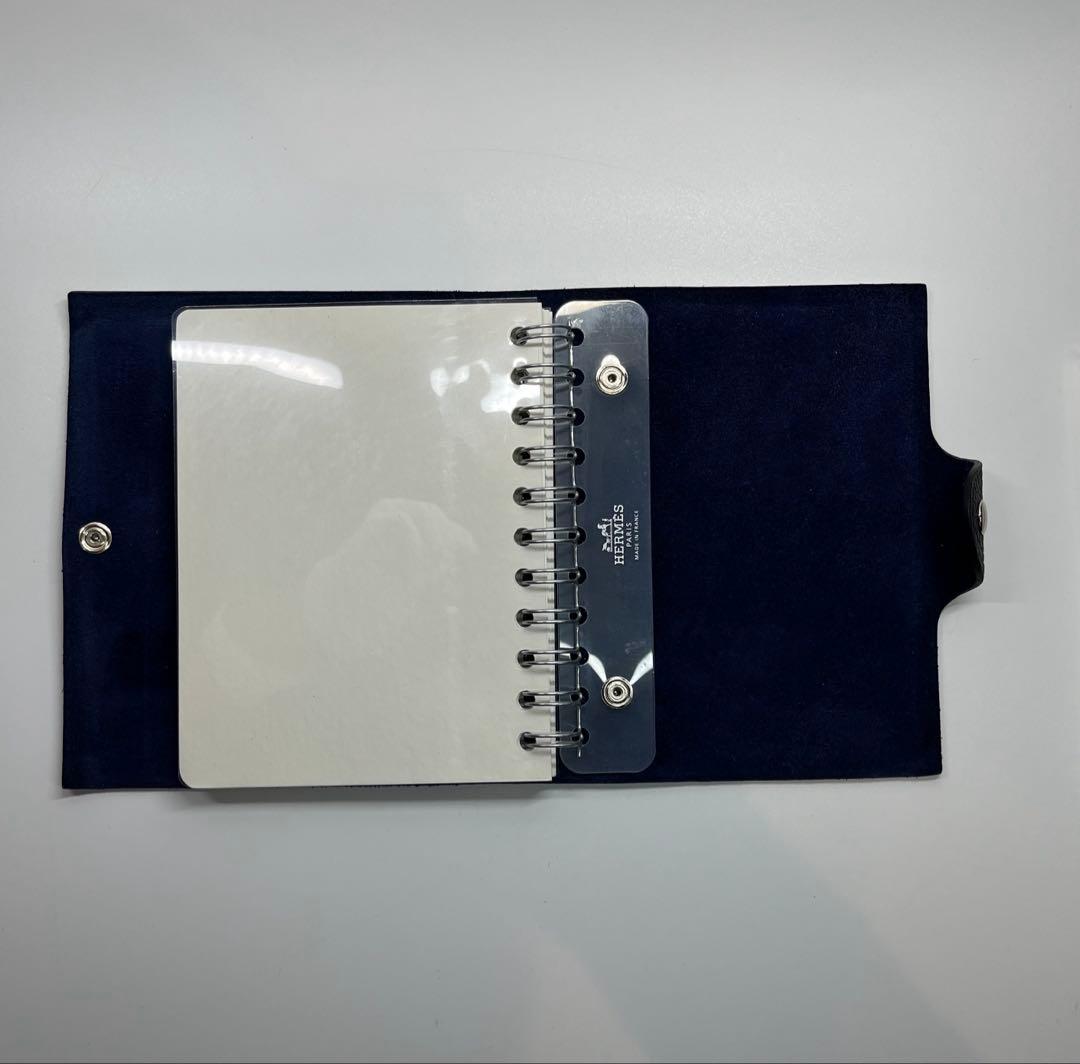 HERMESエルメス ユリス PM ダークブルー手帳【未使用品】