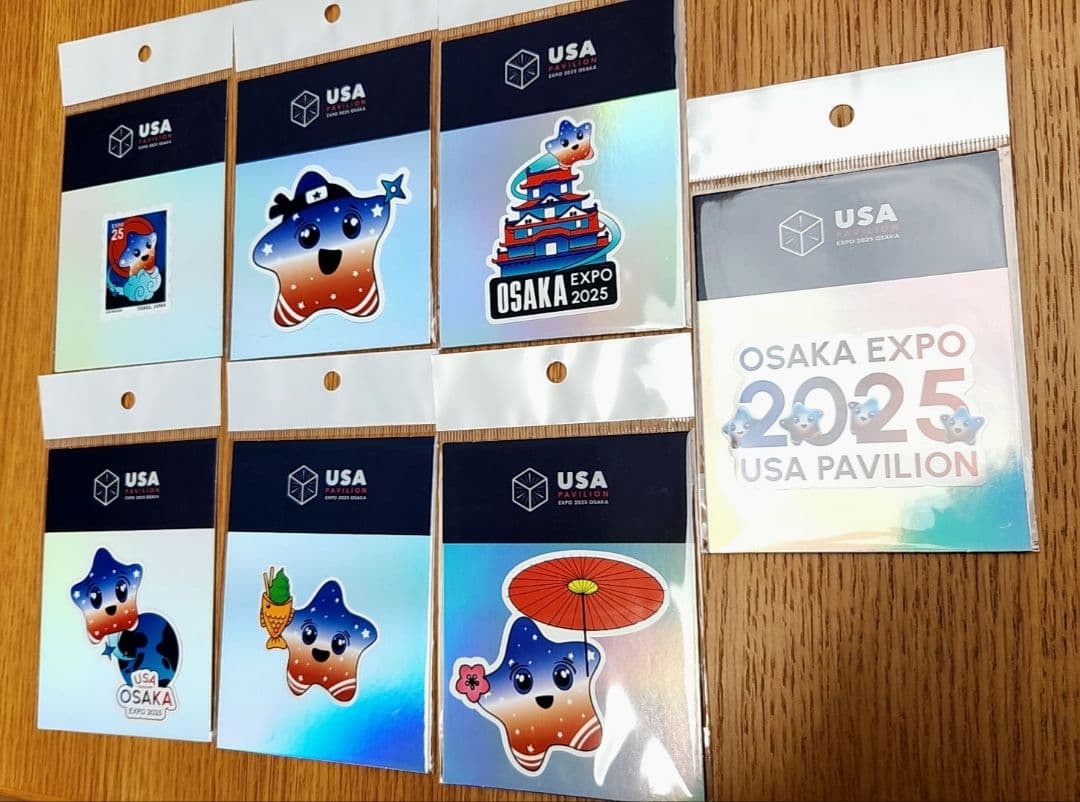 万博　EXPO2025 会場限定　アメリカ　ステッカー　7種コンプリートセット