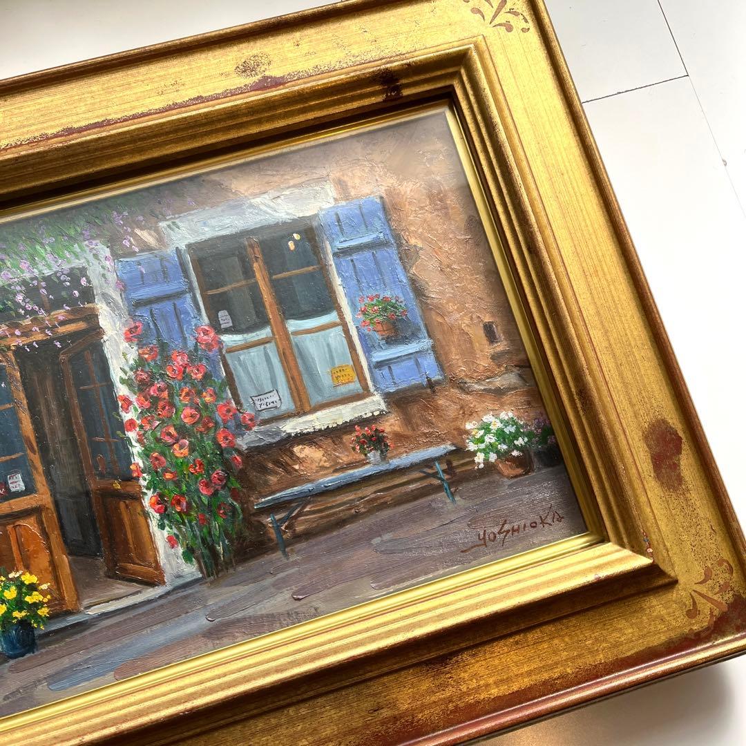 【貴重】洋画家 吉岡健二 油絵 パリの風景画