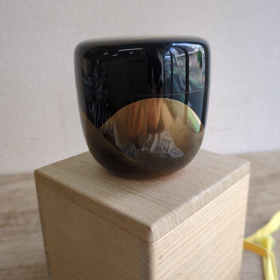 棗 大棗 大角裕二 遠山 茶道具 木箱 茶道 抹茶 お点前 木製 漆器 蒔絵