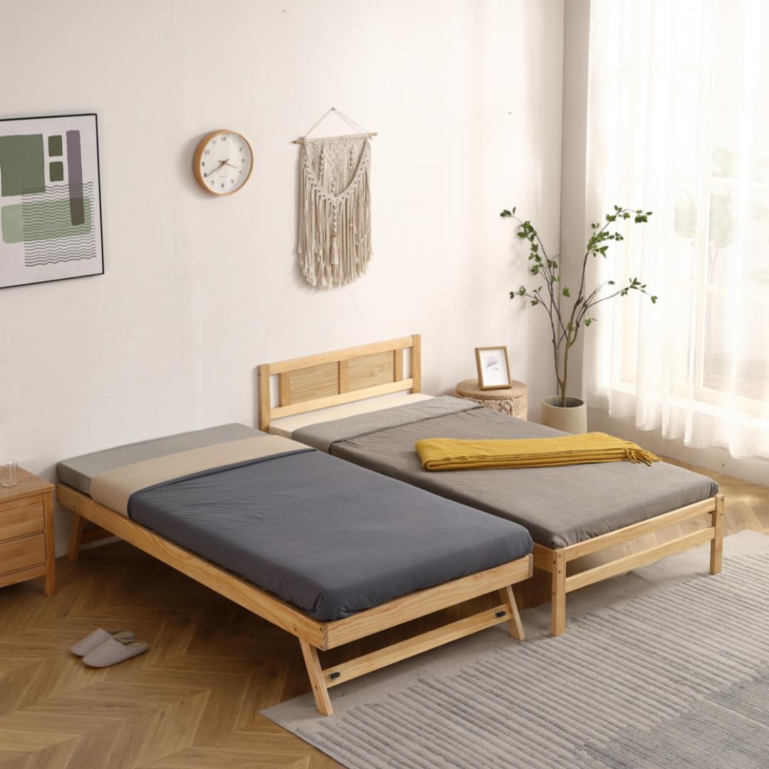 【ナチュラル】親子ベッド 二段ベッド ウッドベッド ディベッド エキストラベッド