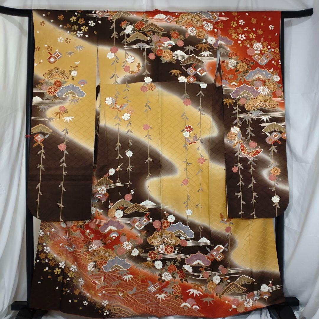 Q　着物　振袖フルセット　振袖　金彩　成人式　卒業式
