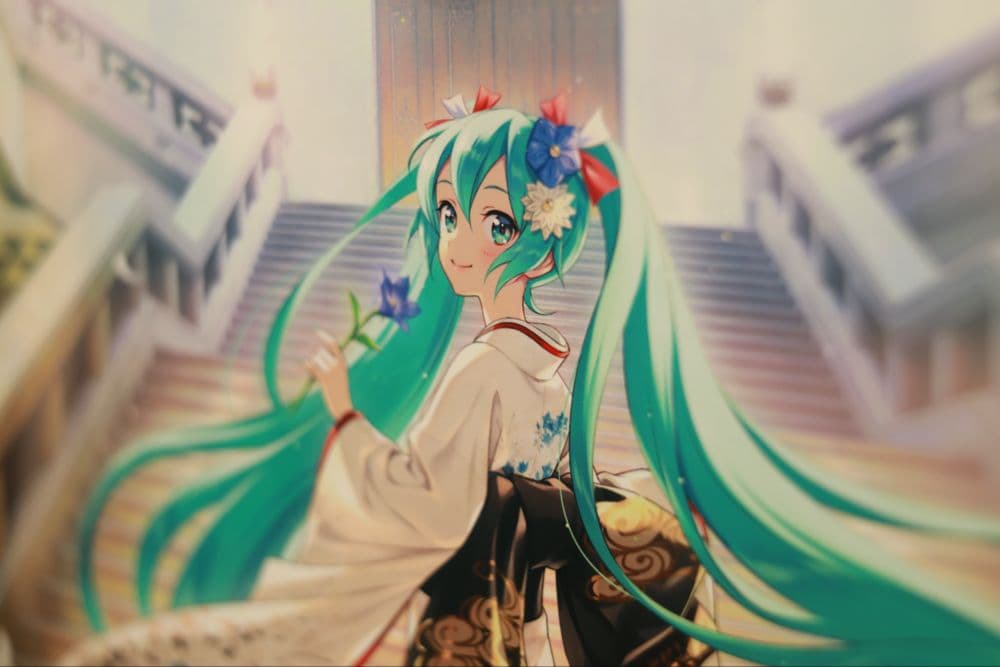 冬木小袖 初音ミク A3高精彩アクリルパネル 企画：東京国立博物館・大日本印刷製