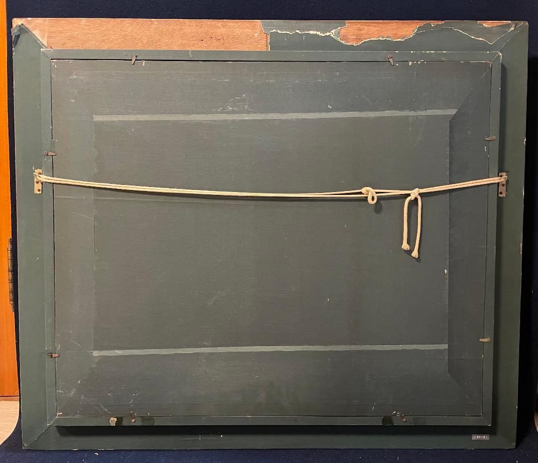 「真作」辻司「牡丹と花嫁」風景画　油彩画　額装　サイン有り　F15号