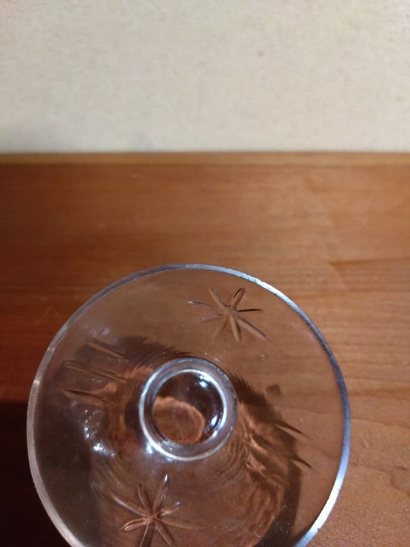 明治大正ガラス 星形菊花紋 盃