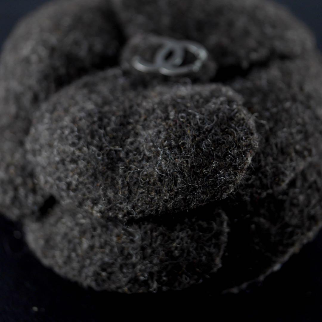 ヴィンテージCHANEL ブラウン　カメリア　コサージュ