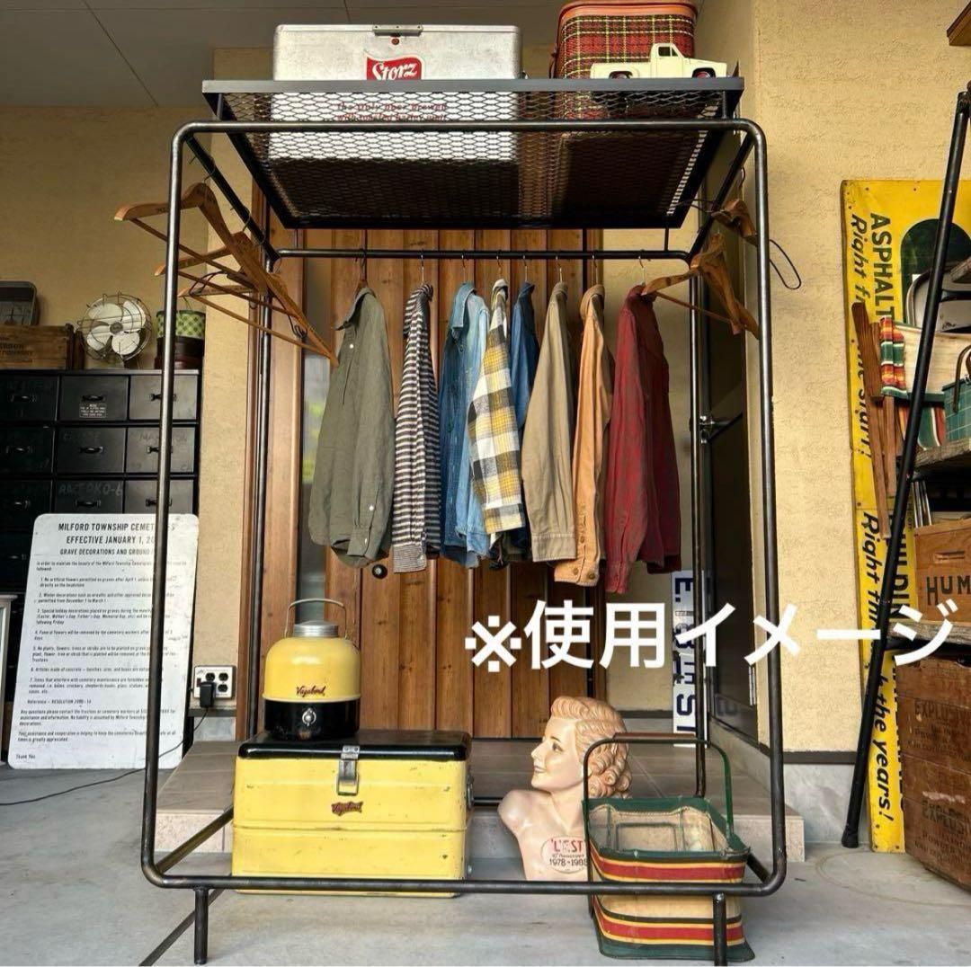 インダストリアル アイアン ラック シェルフ 無骨 シャビー 鉄製 店舗什器