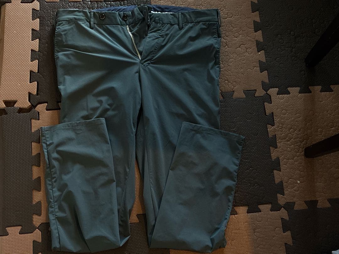 【新品】PT01 スーパースリムフィット モスブルー テックチノパン 48