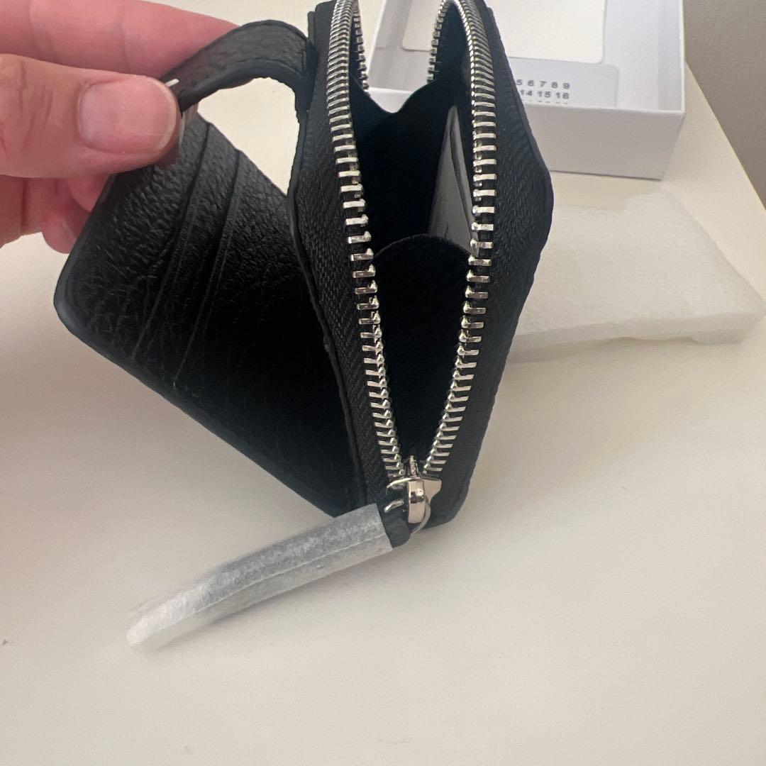 Maison Margiela ブラック レザー 二つ折り財布