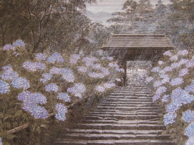 澁澤卿、【煙雨遥壇】、希少な額装用画集より、新品額装付、状態良好