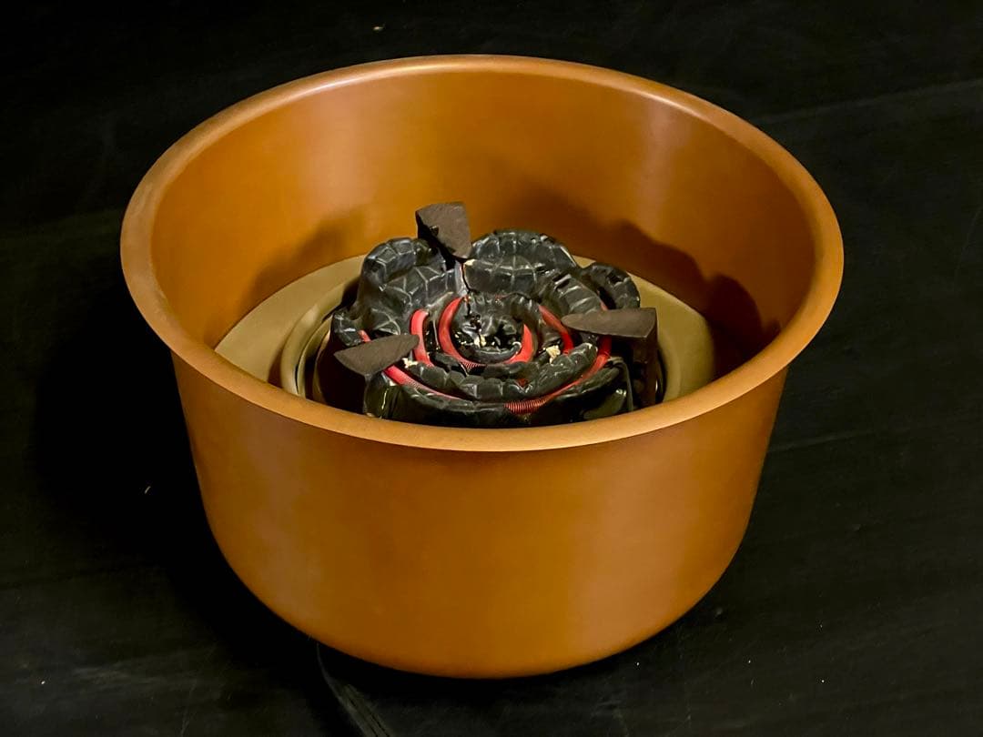 割引❣️「祖」 立礼 丸炉 銅製 電気炭付 野々田 電熱器 (E)