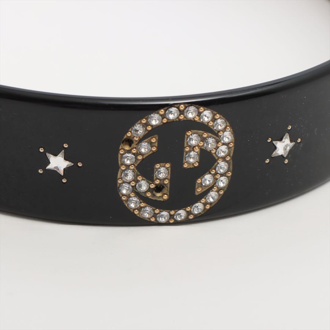 GUCCI カチューシャ　クリスタル　インターロッキングGヘアバンド　グッチ