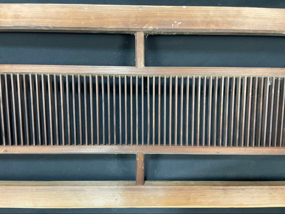 古民家 組子細工 木製欄間 横×縦×厚み 約172.5×37×3cm建具 DIY