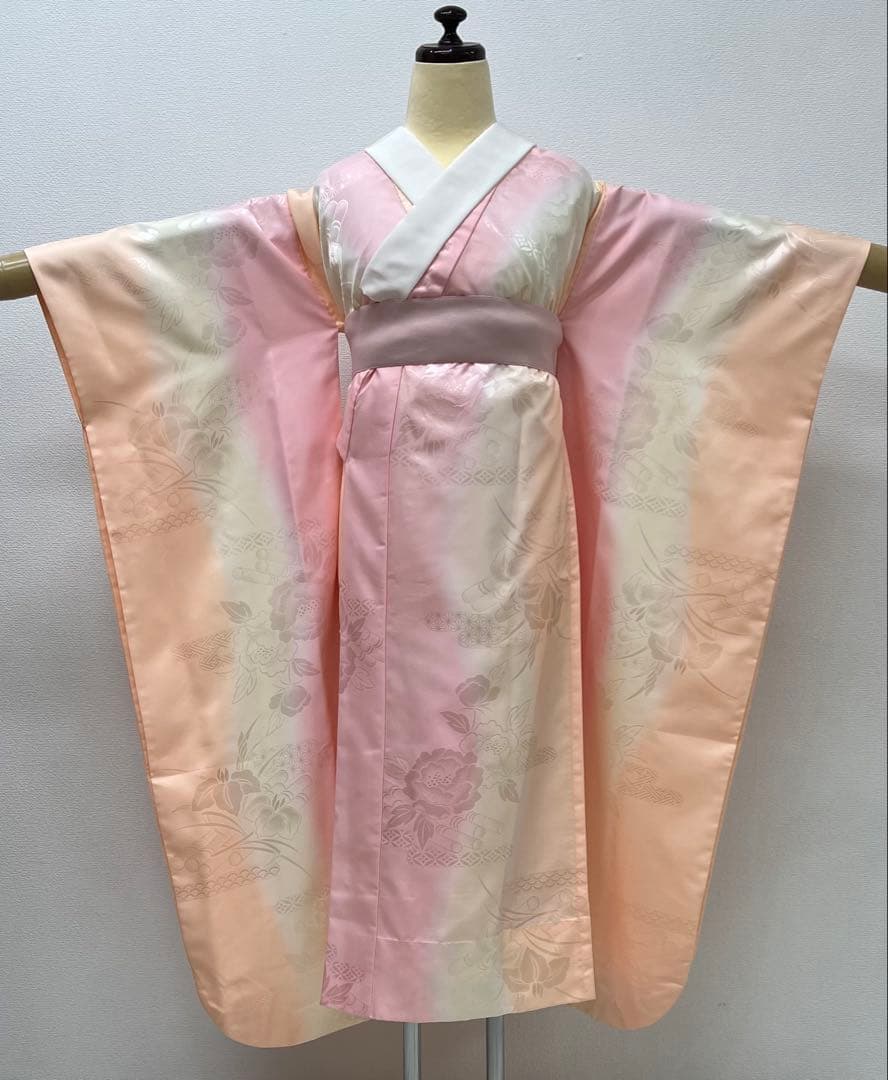 振り袖　フルセット　長襦袢付　金彩加工　刺繍　結婚式　長尺袋帯　成人式　716