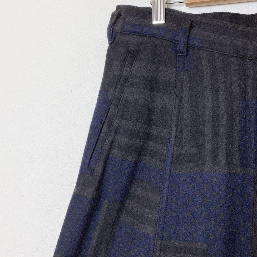 美品✨COMME des GARCONS ウール総柄サルエルパンツ S