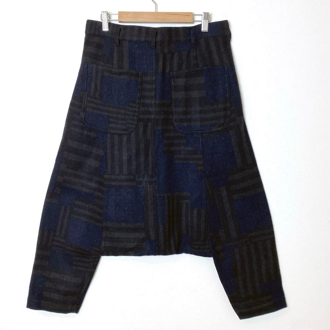 美品✨COMME des GARCONS ウール総柄サルエルパンツ S