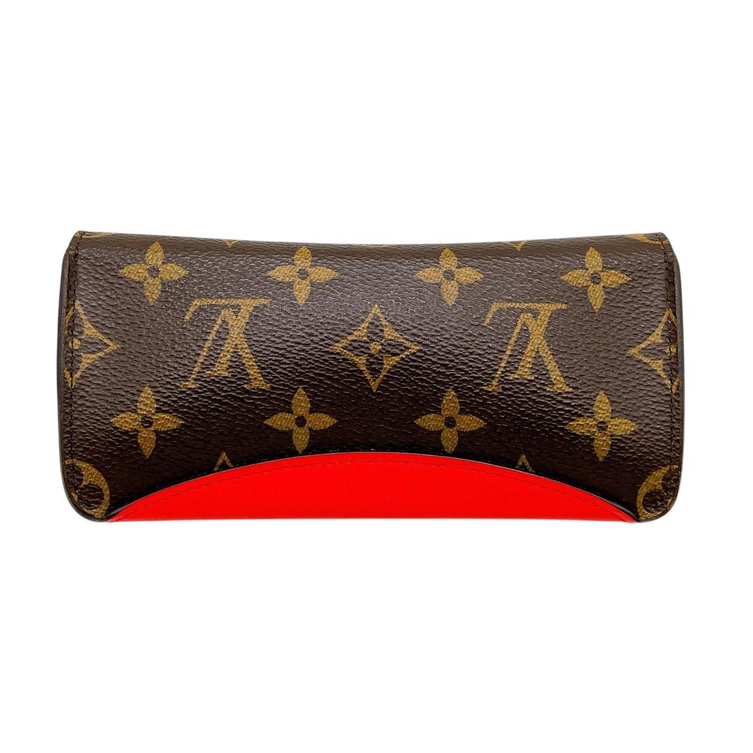 美品 ルイヴィトン GI0372 メガネケース エテュイ リュネット ウディ 茶