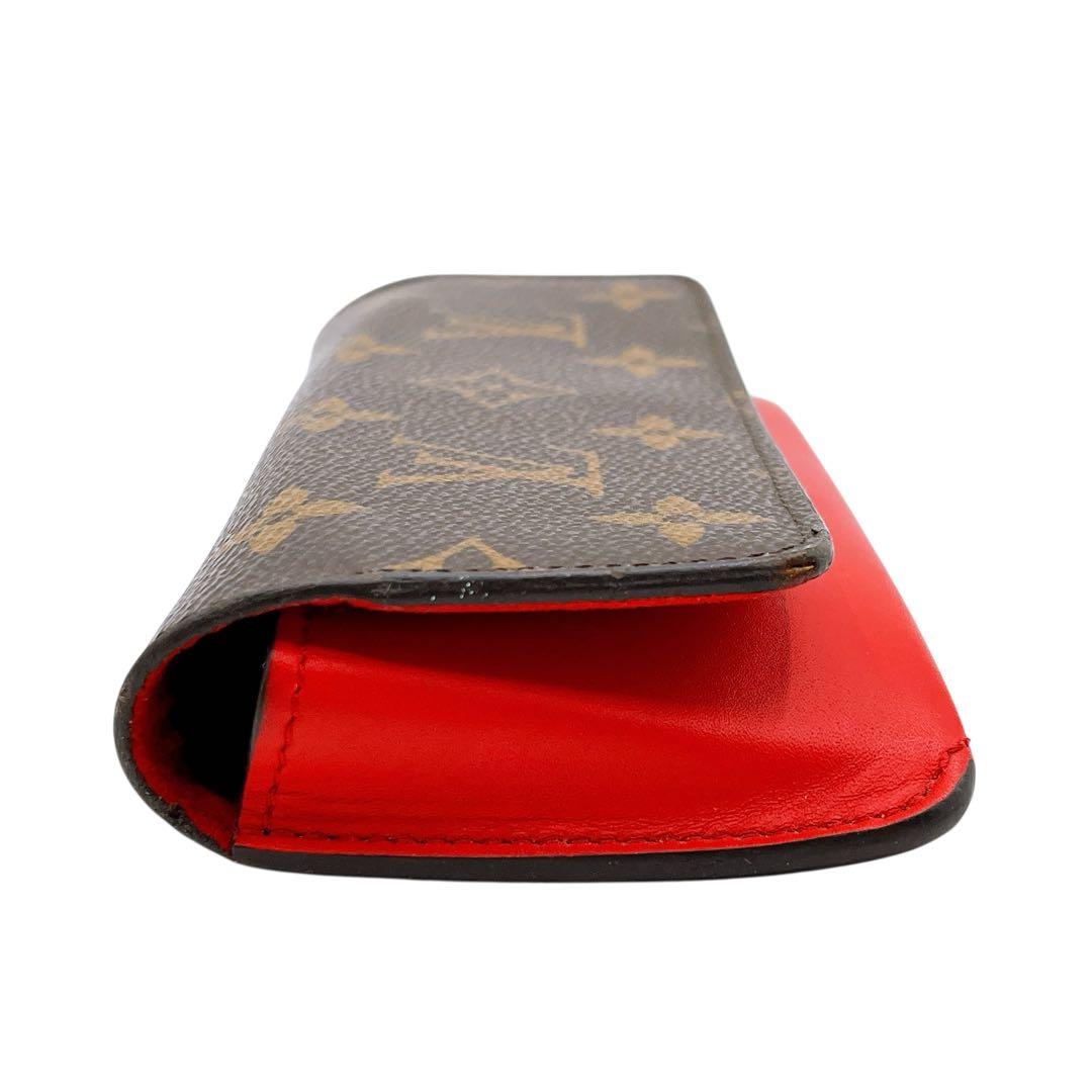 美品 ルイヴィトン GI0372 メガネケース エテュイ リュネット ウディ 茶