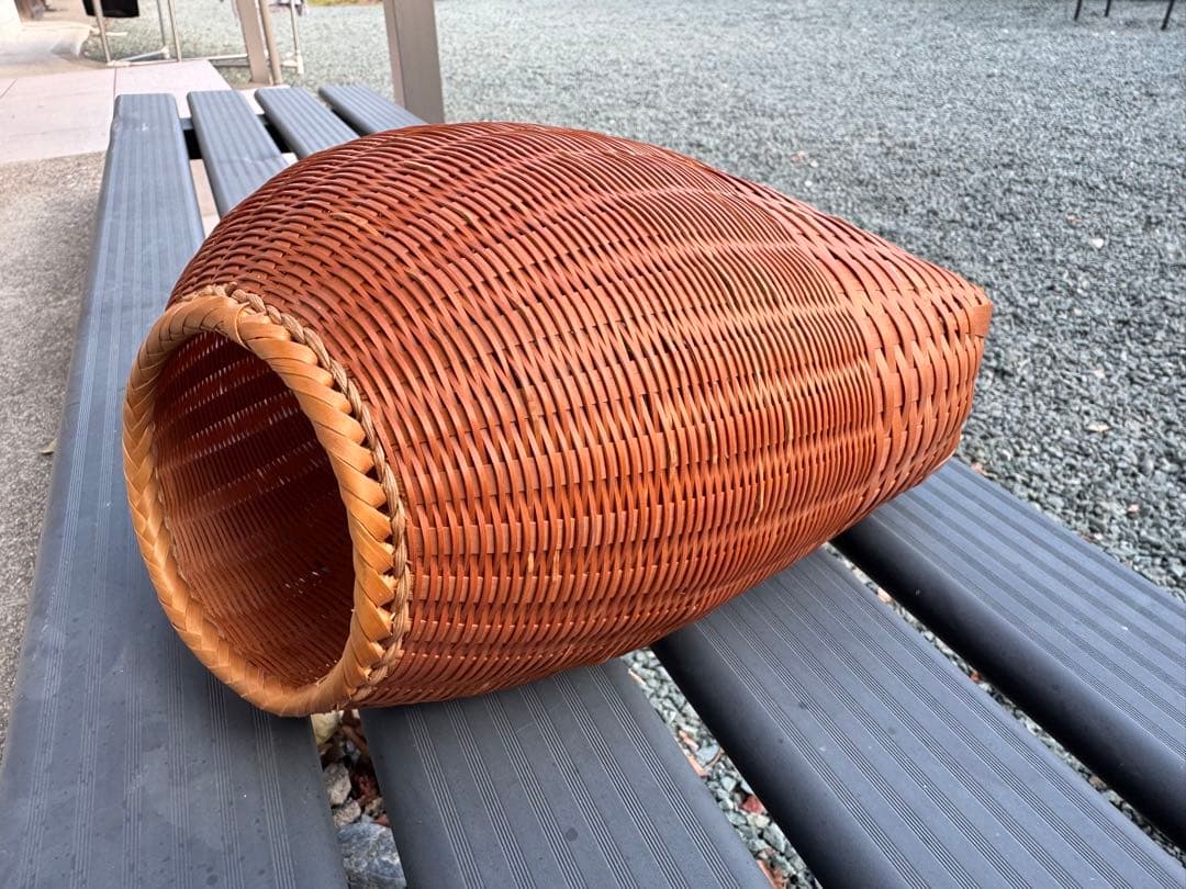 竹製バスケット 籠　腰籠　インテリア