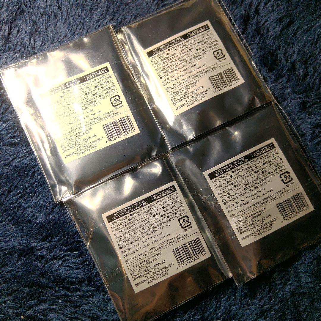 レア ペルソナQ2 缶バッジセット P5 祐介 杏 真 春 スクエア缶バッジ